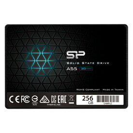 シリコンパワー SSD 256GB 3D NAND採用 SATA3 6Gb/s 2.5インチ 7mm A55シリーズSSD sata 256ギガ 256 パソコン 高速 化 データ転送 高速 耐衝撃 大容量 耐久性 ssd内蔵 内蔵型ssd ssd ノートパソコン用 ノートpc デスクトップ ブラック 黒 内蔵SSD 内臓SSD SP256GBSS3A55S25