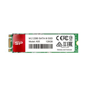 シリコンパワー SSD M.2 2280 3D NAND採用 128GB SATA III 6Gbps 3年保証 A55シリーズ SP128GBSS3A55M28