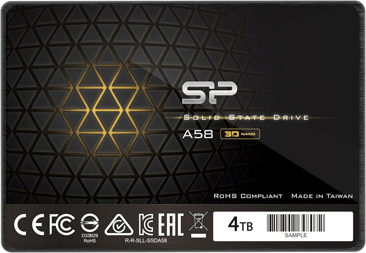 楽天市場】SSD 4TB 内蔵 sata A58 3D NAND シリコンパワー SLC 