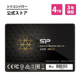 シリコンパワー SSD 4TB 3D NAND採用 SATA3 6Gbps 2.5インチ 7mm ブーストSATA III sata A58 4テラ 4T パソコン 高速 化 データ転送 高速 耐衝撃 大容量 耐久性 ssd内蔵 内蔵型ssd ssd ノートパソコン用 ノートpc SLCキャッシュパフォーマンス SP004TBSS3A58A25