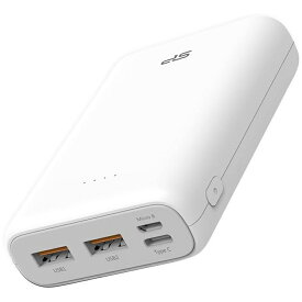 あす楽 シリコンパワー モバイルバッテリー 大容量 手のひらサイズ 最軽量180g 10000mAh 急速充電 PD/QC3.0 iPhone iPad Android (10000mAh, ホワイト/20W)