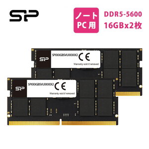 VRp[ ddr5-5600 32GB(16GB×2) 5600MHz (PC5-44800) 288s CL46 1.1V SODIMM Non-ECC RAM Rs[^[  SP032GBSVU560F22 DDR5
