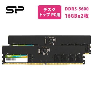 VRp[ ddr5-5600 MHz (PC5-44800) 288s CL40 1.1V UDIMM Non-ECC fXNgbv RAM Rs[^[  SP032GBLVU560F22 DDR5 32GB (2x16GB)