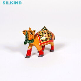 ラクダの置物　木製　インドおしゃれ かわいい ハンドメイド インド雑貨 アジア雑貨 伝統工芸 ジョードプル ラジャスタン インド土産 インテリア 置物 木彫りのラクダ 木製オブジェ アニマルオブジェ キャメル