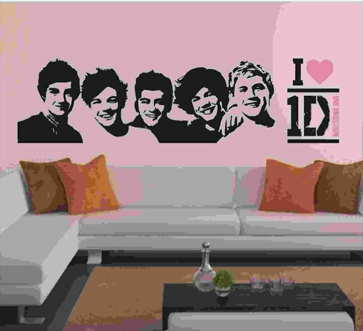楽天市場 Silkyroom 特大サイズ One Direction 転写式 はがせる壁紙 貼ってはがせる壁紙 ウオール 壁 壁紙 壁シール カッティングシート 窓 ウォールシール カッティングシール 転写ステッカー 転写シール 文字壁紙 壁シール カッコいい ワンダイレクション 歌手 人