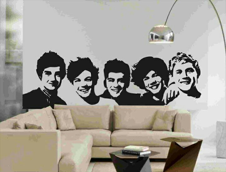 楽天市場 Silkyroom 特大サイズ One Direction 転写式 はがせる壁紙 貼ってはがせる壁紙 ウオール 壁 壁紙 壁シール カッティングシート 窓 ウォールシール カッティングシール 転写ステッカー 転写シール 文字壁紙 壁シール カッコいい ワンダイレクション 歌手 人