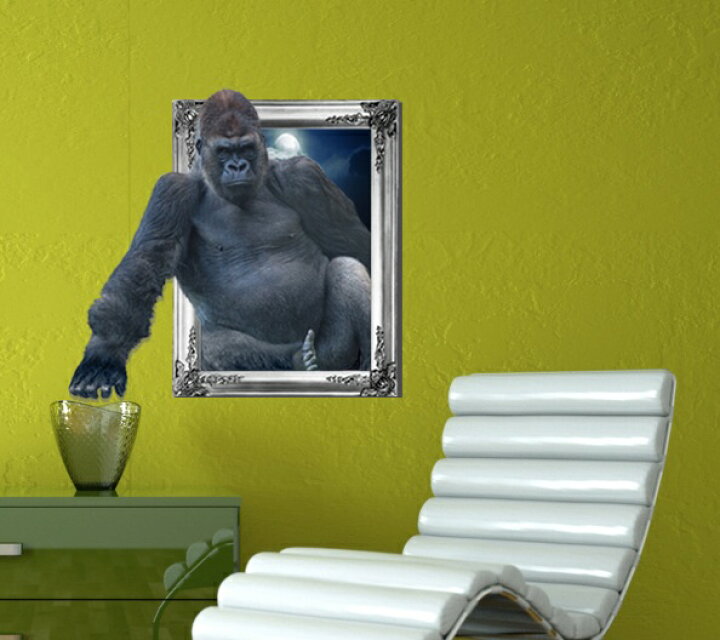 楽天市場 3d ゴリラ トリックアートシリーズ ウォール ステッカー ポスター シール はがせる 壁紙 壁シール 防水 窓 ｄｉｙ ウォールステッカー 花 おしゃれ 植物 トリックアート トリック フラワー グリーン インテリアシール トイレ 新生活 装飾 ウォールデコ