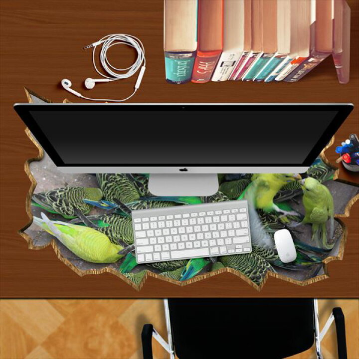 楽天市場 インコ 3dオーダーメイド トリックアートシリーズ テーブルシール ポスター シール 裏が透けないタイプ 自然 はがせる 壁紙 壁シール 防水でお風呂ok 窓 壁紙ｄｉｙ シルキー インテリア ベビー