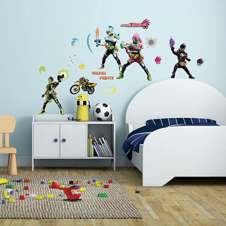 楽天市場 新発売 仮面ライダーエグゼイド 公式オリジナルグッズ ウォールステッカー 60 90cm シール 剥がせる壁紙 壁 ガラス シルキー インテリア ベビー