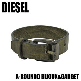 ディーゼル ブレスレット レザーカーキ A-ROUNDD BIJOUX&GADGET X04540 PR505 T7434 DIESEL