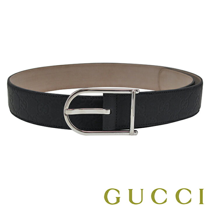 楽天市場】GUCCI ベルト メンズブラック/シルバーカラー ピンタイプ  