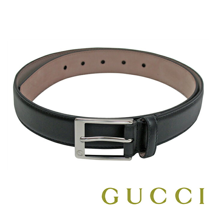 楽天市場】グッチ GUCCI ベルト メンズ ブラック×シルバーカラー 