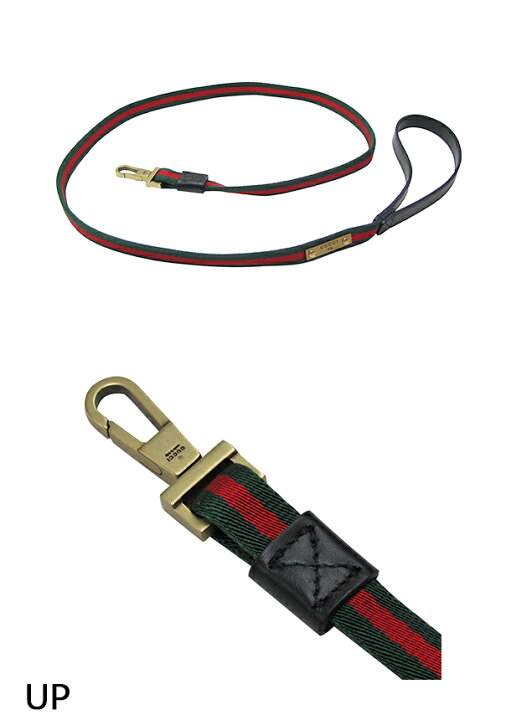 楽天市場】グッチ GUCCI 犬 リード おしゃれ ペット用品グリーン 