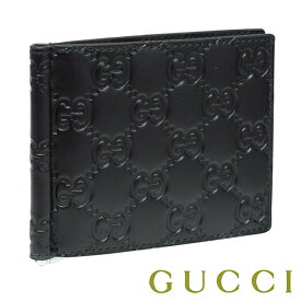 新品 グッチ GUCCI 二つ折り財布/マネークリップ メンズ ブラック GGシグネチャー 170580 CWC1N 1000