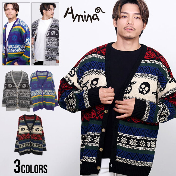 パム PM1197 アクリル総柄カーディガン メンズ FREE 【2/27～3/18 張り  