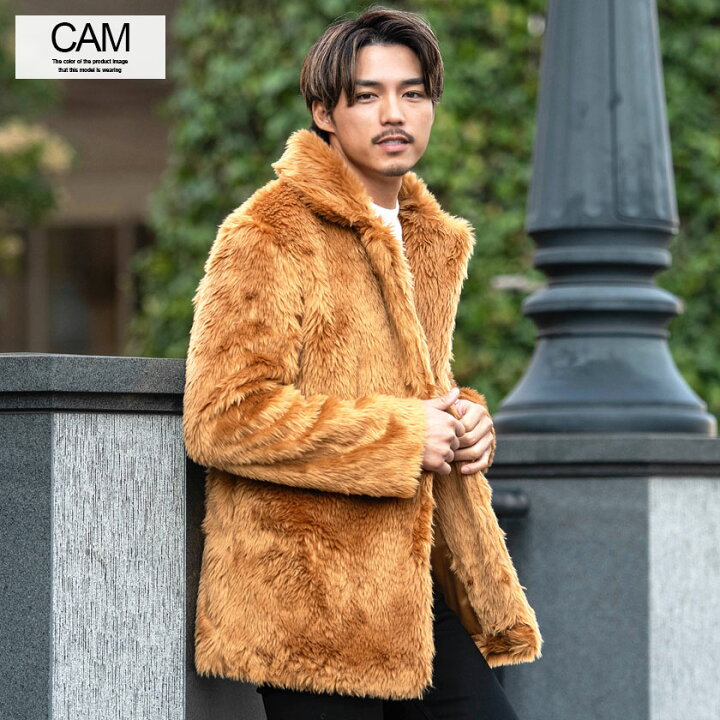 楽天市場】【送料無料】ファーコート メンズ ブランド おしゃれ 大きい  