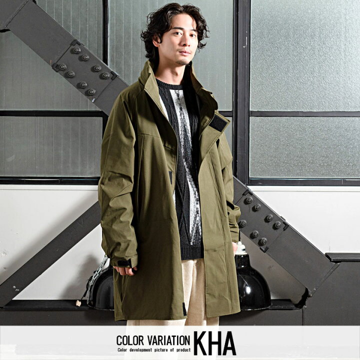 楽天市場 送料無料 コート メンズ ブランド アウトドア キャンプ ブルゾン 防風 撥水 ストレッチ 撥水加工 ジャケット アウター ブラック カーキ ベージュ 黒 2way フード M L 秋 冬 春 Cavaria キャバリア あす楽対応 Silver Bullet シルバーバレット