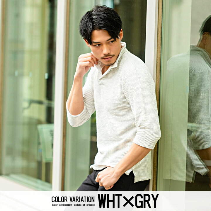 Quot ポロシャツ Cavaria L M Xl イタリアンカラー シアサッカー スキッパー メンズ 半袖 夏 大人 春 父の日 立襟 細身 紳士 開襟 最大71 オフ メンズ