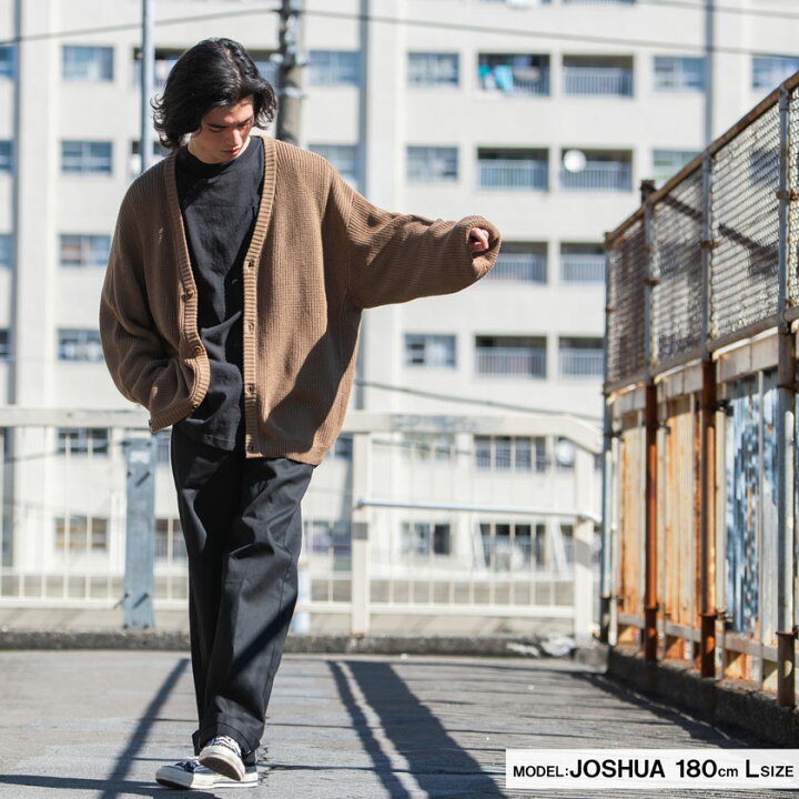 楽天市場 送料無料 カーディガン メンズ ニット 畦編み 大人 カジュアル ファッション ブランド 無地 アクリル セーター M L ブラック ブルーグレー ブラウン チャコール 黒 ストリート 韓国ファッション ビッグ 大きいサイズ オーバーサイズ Cavaria あす楽対応