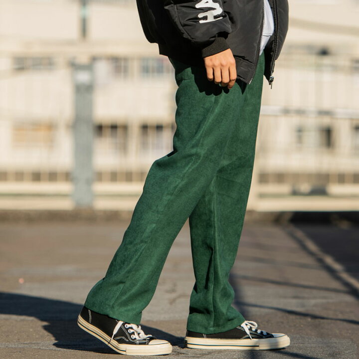 楽天市場 ワイドパンツ パンツ メンズ ボトムス カラーパンツ カラパン 韓国ファッション ストリート ファッション 単色 シンプル ストレート ボトムス スラックス ワンタック ワイド カジュアル ブラック グリーン オレンジ 黒 緑 橙 秋 冬 あす楽対応 Dtk