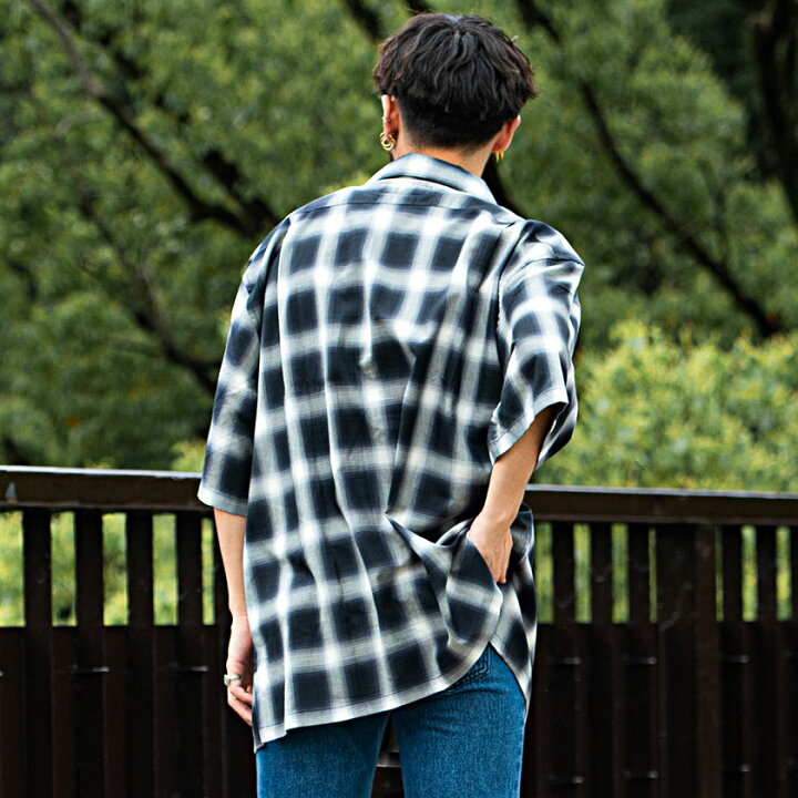 メンズ　ペイズリー柄　ブラック　半袖シャツ　ビッグ　韓国　オーバーサイズ