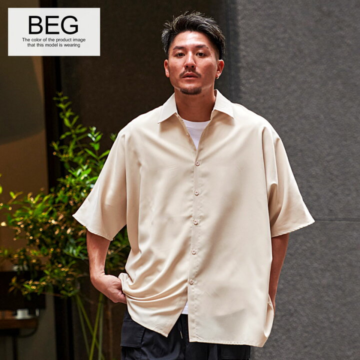 楽天市場】シャツ メンズ おしゃれ 半袖 半袖シャツ ドルマンスリーブ 
