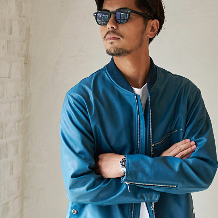 楽天市場】【送料無料】レザージャケット メンズ PUレザー ブルゾン  