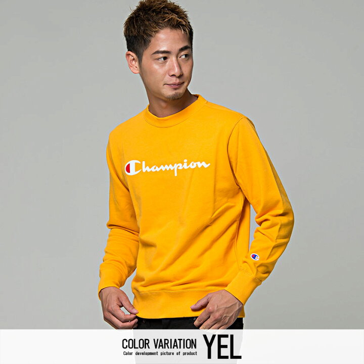 楽天市場】スウェット Champion【チャンピオン】フルロゴクルーネック 