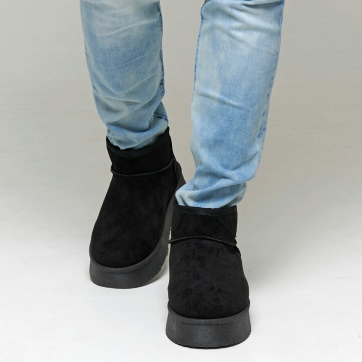 楽天市場】【送料無料】ショートブーツ ブーツ メンズ ムートンブーツ  