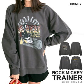 【送料無料】DISNEY ディズニー ミッキーマウス ミッキー トレーナー メンズ レディース 男女兼用 スウェット スエット 裏起毛 ヴィンテージ ビンテージ ユーズド風 古着風 ブラック 黒 大人 20代 30代 40代 50代 女 女性 ユニセックス 男性 男 服 秋 冬 秋冬 ファッション
