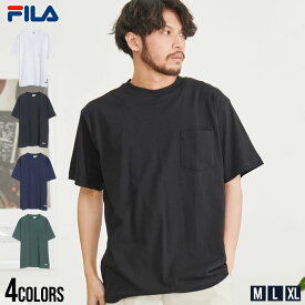 FILA フィラ Tシャツ メンズ ブランド 半袖 ポケット ポケT 半袖Tシャツ コットン ストレッチ おしゃれ 大人 カジュアル シンプル プリント 大きいサイズ 白T 白Tシャツ ユニセックス 服 父の日 春 夏 春夏 春服 夏服 ファッション メンズファッション【あす楽対応】