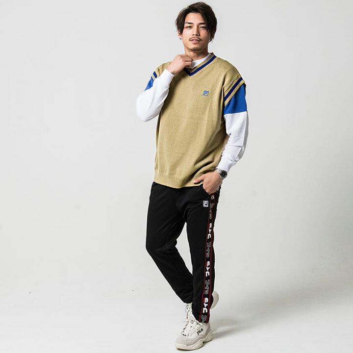 楽天市場】ニットベスト メンズ FILA【フィラ】Vネックニットベスト/全 