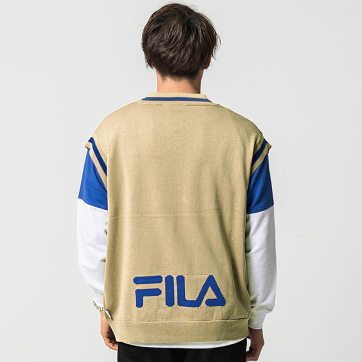 楽天市場】ニットベスト メンズ FILA【フィラ】Vネックニットベスト/全 