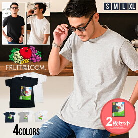 2枚セット Tシャツ メンズ 2枚組 FRUIT OF THE LOOM フルーツオブザルーム 半袖 大人 カジュアル スタンダード 無地 シンプル パックT トップス クルーネック 定番 白T 白Tシャツ ユニセックス 服 父の日 春 夏 春服 夏服 ファッション メンズファッション【あす楽対応】↑