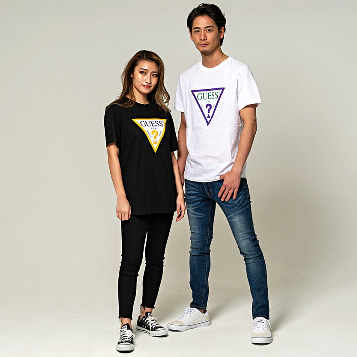 楽天市場】半袖 tシャツ メンズ GUESS【ゲス】カラートライアングル 