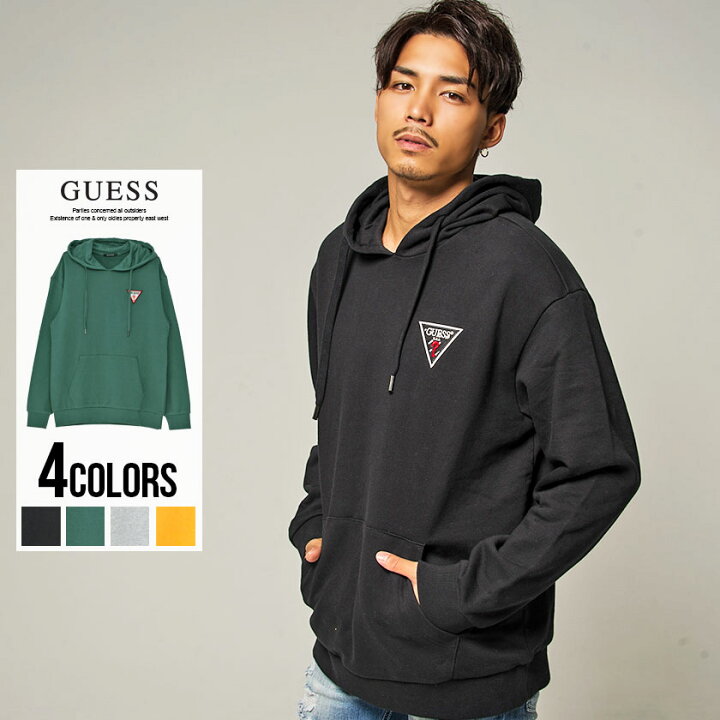 楽天市場】長袖 パーカー メンズ GUESS【ゲス】デザインロゴ刺繍長袖 