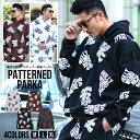 【送料無料】パーカー メンズ セットアップ可 ブランド おしゃれ 裏起毛 暖かい 大きいサイズ プルオーバー スウェット スエット フーディー パンク ベア クマ ロゴ 総柄 プリント ゆったり 黒 M L XL Hollywood rich.& 20代 30代 40代 服 秋 冬 秋冬 メンズファッション↑