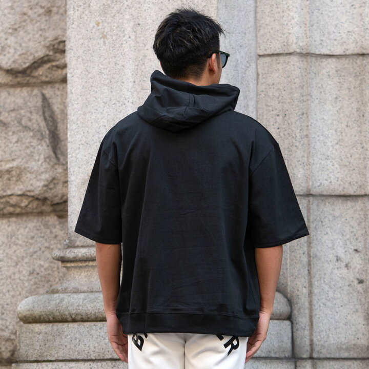 楽天市場】【送料無料】プルオーバーパーカー メンズ 半袖 Tシャツ 