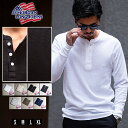 【送料無料】ロンT メンズ ワッフル サーマル 長袖Tシャツ プルオーバー 定番 レイヤード 重ね着 無地 シンプル ヘンリーネック 長袖 Tシャツ ルームウェア 部屋着 JEMORGAN LONG JOHNS 白T 白Tシャツ 服 春 夏 秋 冬 秋冬 男 男性 20代 30代 40代 ファッション↑
