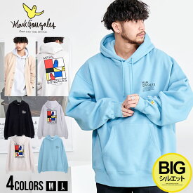 【送料無料】MARK GONZALES マークゴンザレス パーカー メンズ スウェット スエット 大きいサイズ 服 裏起毛 カジュアル 大人 ブラック ホワイト グレー ブルー 白 青 ユニセックス 父の日 春 夏 春服 夏服 ストリート ファッション メンズファッション【あす楽対応】