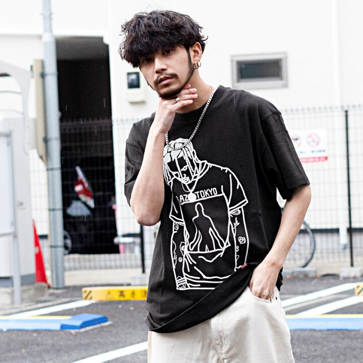 楽天市場 送料無料 Tシャツ メンズ Razzis ラズ ブランド おしゃれ 大人 トップス カットソー 半袖tシャツ 半袖 ラッパー プリント ブラウン チャコール ブラック ストリート ファッション ストリート系 韓国ファッション 夏 夏服 春 あす楽対応 Dtk