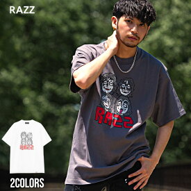 Tシャツ メンズ RAZZIS ラズ ブランド オシャレ トップス カットソー KISS キス ロックT ホワイト グレー 白 黒 ストリートファッション ストリート系 韓国ファッション 男性 男 古着 古着系 90s 90年代 春 夏 20代 30代 40代 メンズファッション【あす楽対応】