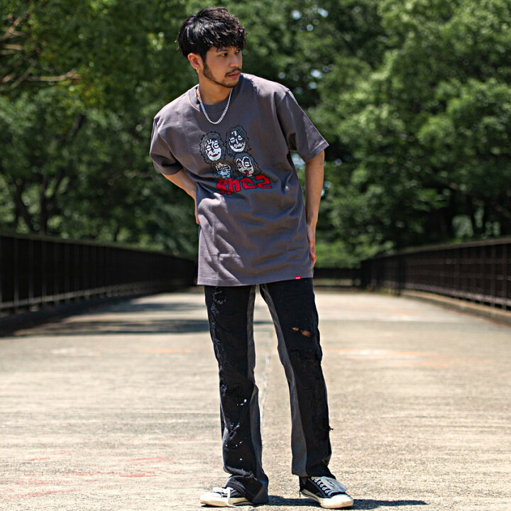 楽天市場 Tシャツ メンズ Razzis ラズ ブランド オシャレ トップス カットソー Kiss キス ロックt ホワイト グレー 白 黒 ストリートファッション ストリート系 韓国ファッション 男性 男 古着 古着系 90s 90年代 春 夏 代 30代 40代 メンズファッション あす楽対応