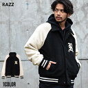 【送料無料】"スタジャン RAZZIS RAZZ ラズ アウター ボア ブルゾン ジャケット ブランド 大人 オシャレ 防寒 暖かい スタジアムジャケット ワッペン ストリート 韓国 下北系 男性 男 20代 30代 40代 "↑ SALE