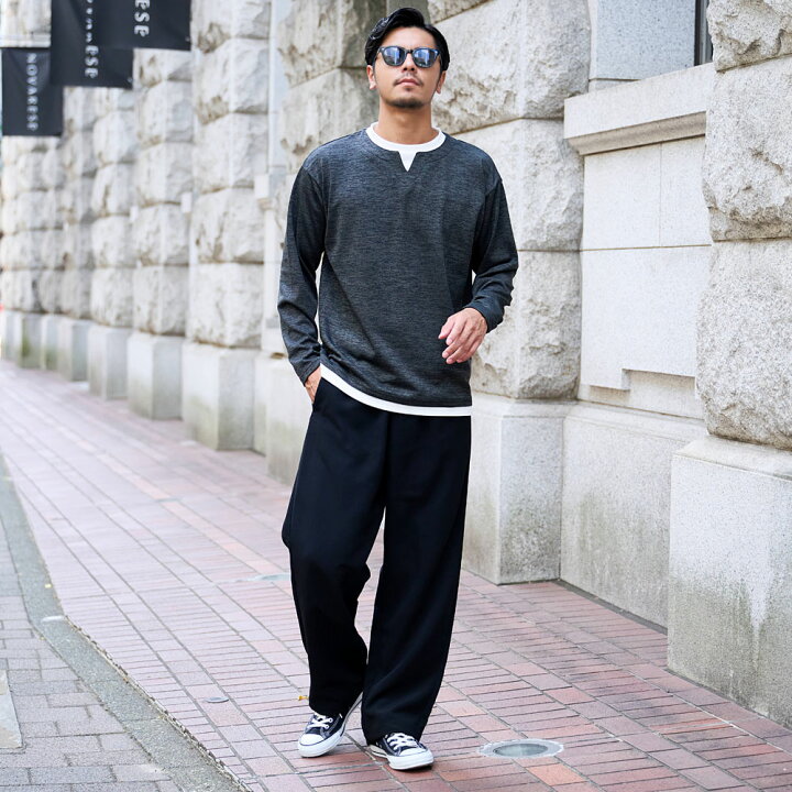 楽天市場】【送料無料】ロンT メンズ ニットソー ブランド 長袖Tシャツ 