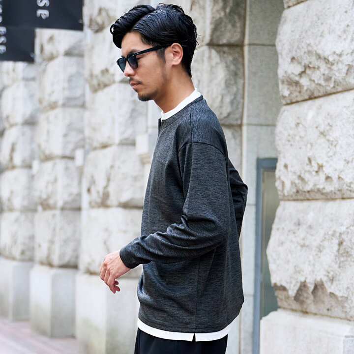 楽天市場】【送料無料】ロンT メンズ ニットソー ブランド 長袖Tシャツ 