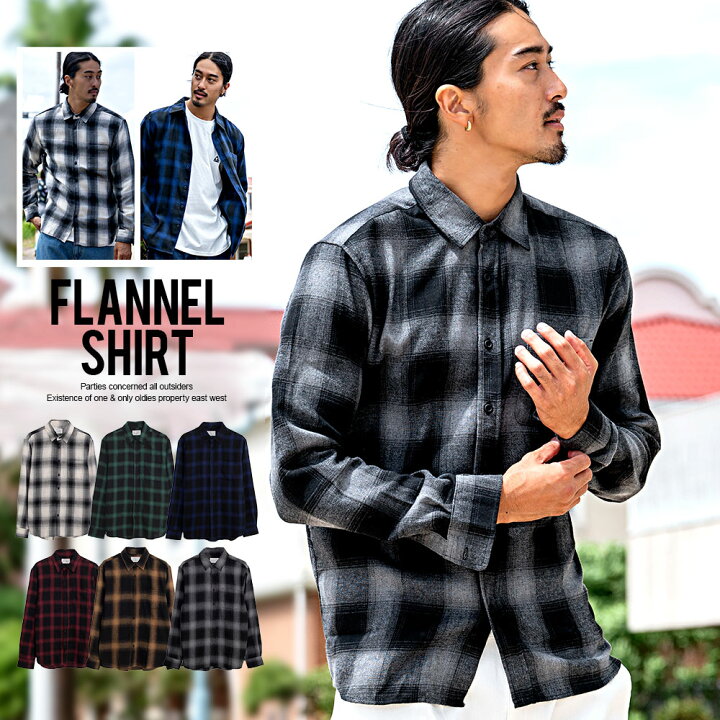 楽天市場】ネルシャツ メンズ ブランド アメカジ チェックシャツ  