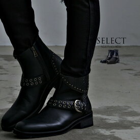 【送料無料】ブーツ メンズ ブランド おしゃれ PUレザー エンジニアブーツ ヒールブーツ クロコ スタッズ 靴 シューズ 地雷系 サブカル系 ヴィジュアル系 ビジュアル系 V系 原宿系 カジュアル ストリート系 韓国系ファッション 服 きれいめ 大人 00s風 メンズファッション