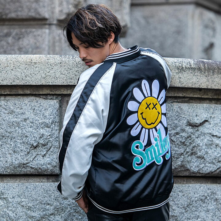 楽天市場】【送料無料】スカジャン メンズ 長袖 アウター スマイリー  