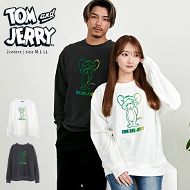 【送料無料】トムとジェリー トレーナー メンズ TOM&JERRY スウェット スエット プルオーバー 大きいサイズ シンプル 大人 クルーネック ブラシアップリケ 刺繍 カルゼ 古着 ヴィンテージ 20代 30代 40代 ユニセックス 男性 男 服 春 春服 ファッション↑